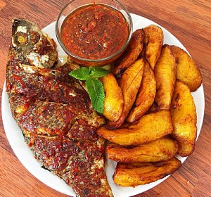 Grilled Fish & Plantain