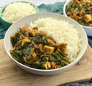 White Rice & Spinach Stew